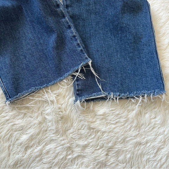 Agolde Jeans Pinch Waist High Rise Kick Flare Raw Hems Medium Wash Blue 32 - Picture 6 of 12